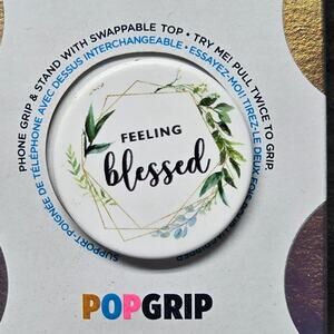 POPGRIP Popsockets FEELING BLESSED Phone Grip & Stand Swappable Top New